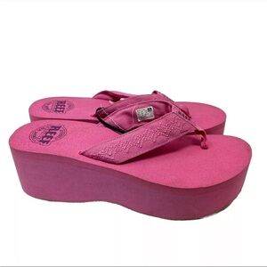Reef Sandy Hi Platform Sandals  Malibu Pink - Size 9 NWOT